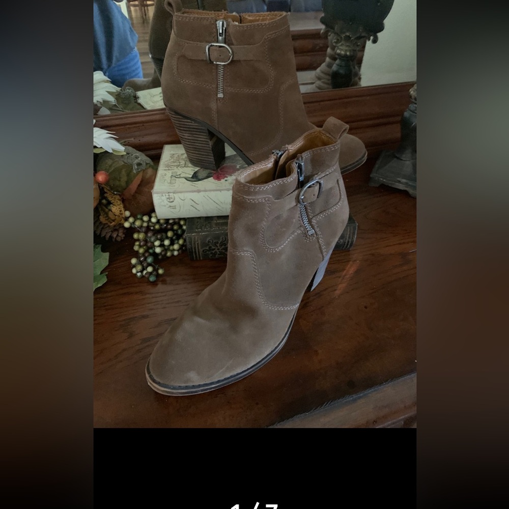 Lucky Brand Teveralda Suede Booties buckle boots